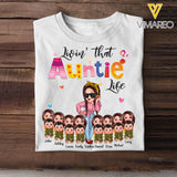 Personalized Living That Auntie Life Girl With Kid Tshirt Printed 23APR-HQ10