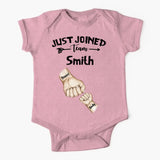 Personalized Family & Kids Name Just Joined Team TShirt Or Baby Onesize QTPN1304