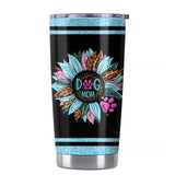 Personalized Dog Mom & Dog's Name Sunflower Colorful Woman's Tumbler Printed 23APR-BQT15