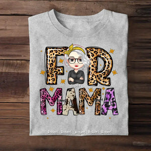 Personalized Fur Mama Leopad, Dog Lover, Cat Lover Tshirt Printed QTHQ2004