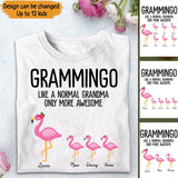Personalized Grammingo Like A Normal Grandma Only More Awesome Kid Name T-shirt Printed 23APR-TB24