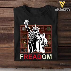 Personalized Freadom Book Lover, Reading Lover Tshirt Printed QTQT5523