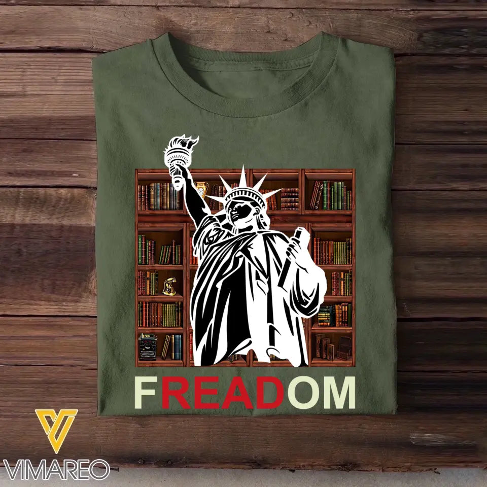 Personalized Freadom Book Lover, Reading Lover Tshirt Printed QTQT5523