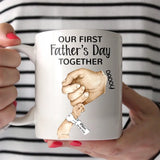 Personalized Our First Father's Day Together White Mug Printed PNTB0505