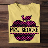 Personalized Teacher Apple Custom Name Tshirt Printed 23MAY-PTN08