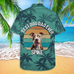 Personalized Upload Your Dog Photo with Name Dog Lovers Gift Hawaii Shirt Printed PNBQT1205