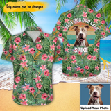 Personalized Upload Your Dog Photo with Name Dog Lovers Gift Hawaii Shirt Printed PNBQT1205