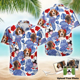 Personalized Upload Your Dog Photo with Name Dog Lovers Gift Hawaii Shirt Printed PNPN1205