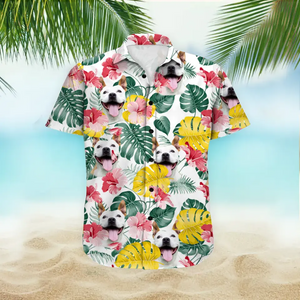 Personalized Upload Your Dog Photo with Name Dog Lovers Gift Hawaii Shirt Printed PNPN1205