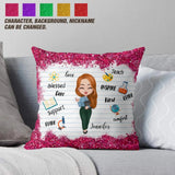 Personalized Teacher Love Teach Inspire With Sparkling Pillow Printed PNTB1205