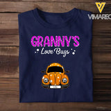Personalized Granny's Love Bugs Car with Kid Name T-shirt Printed QTDT1505
