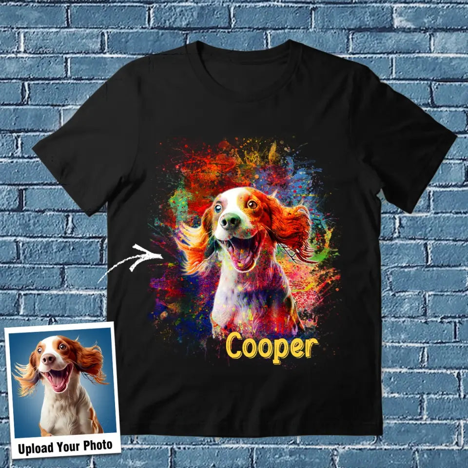 Personalized Upload Your Dog Photo T-shirt Printed QTPN150523