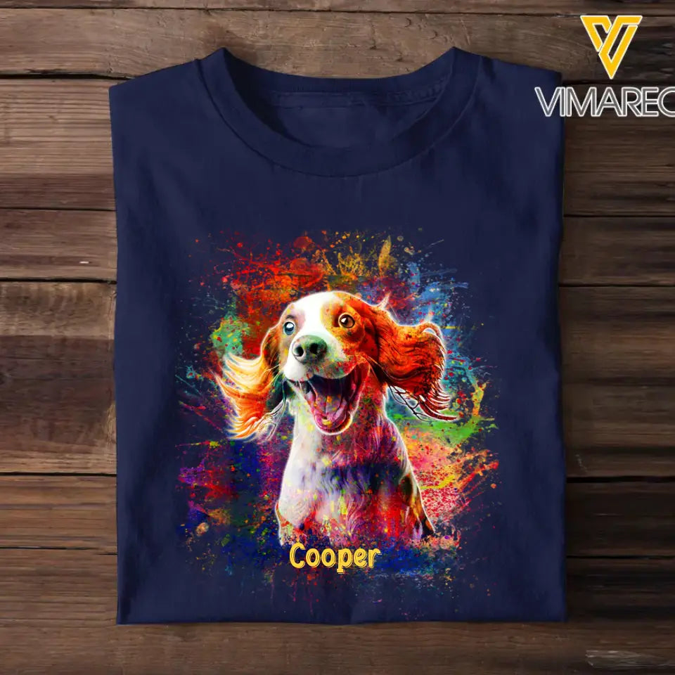 Personalized Upload Your Dog Photo T-shirt Printed QTPN150523