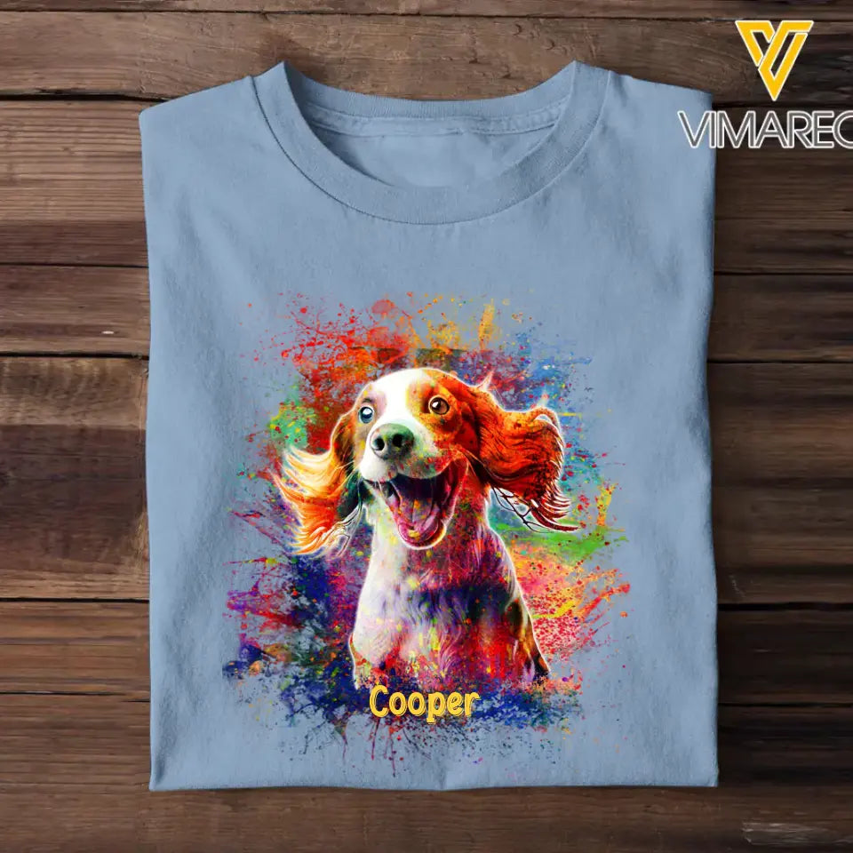 Personalized Upload Your Dog Photo T-shirt Printed QTPN150523