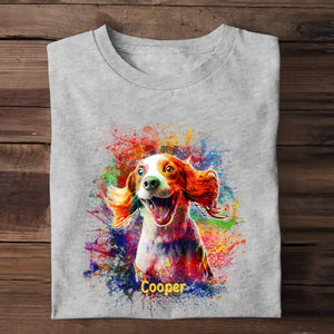 Personalized Upload Your Dog Photo T-shirt Printed QTPN150523