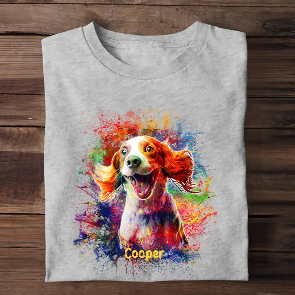 Personalized Upload Your Dog Photo T-shirt Printed QTPN150523