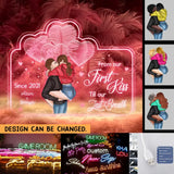 Personalized From Our First Kiss Till Our Last Breath Couple with Name Neon Led Sign Printed PNPN1505