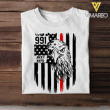 Personalized Fireman Department & Name US Flag T-shirt Printed QTHQ1605