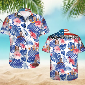 Personalized Upload Your Family Photo Hawaii Shirt Printed PNPN1705