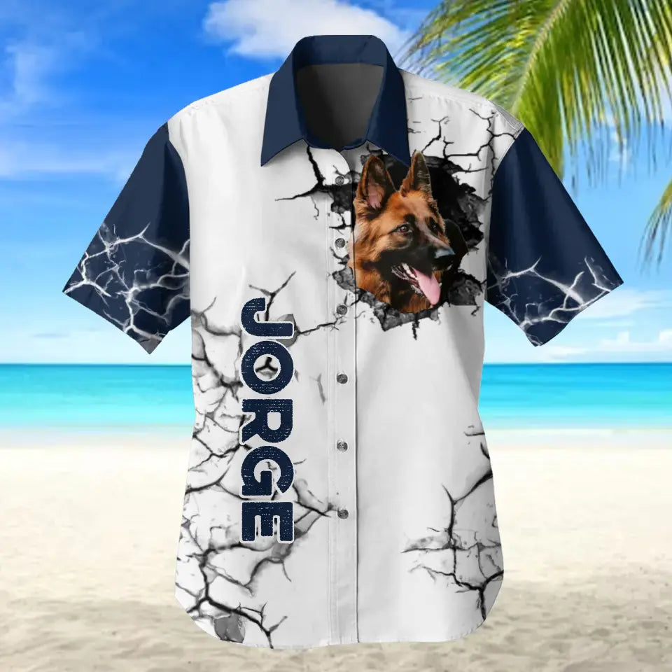 Personalized Upload Your Dog Photo Dog Lovers Gift Break Hawaii Printed QTDT1905