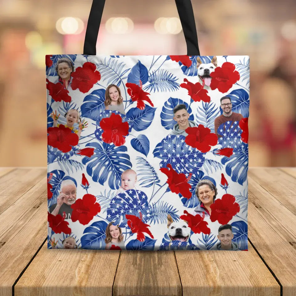 Personalized Upload Your Family Photo Tote Bag Printed PNPN1905
