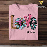 Personalized Love Nurse Title T-shirt Printed QTTB2205