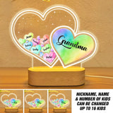 Personalized Grandma Hearts with Kids Names Led Lamp Printed 23MAY-DT22