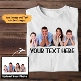 Personalized Upload Your Family Photo & Your Text T-shirt Printed MTHTB2305