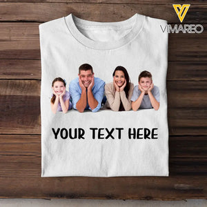 Personalized Upload Your Family Photo & Your Text T-shirt Printed MTHTB2305
