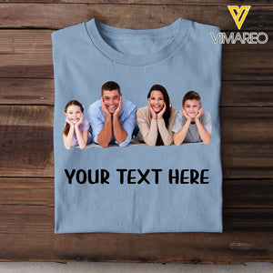 Personalized Upload Your Family Photo & Your Text T-shirt Printed MTHTB2305
