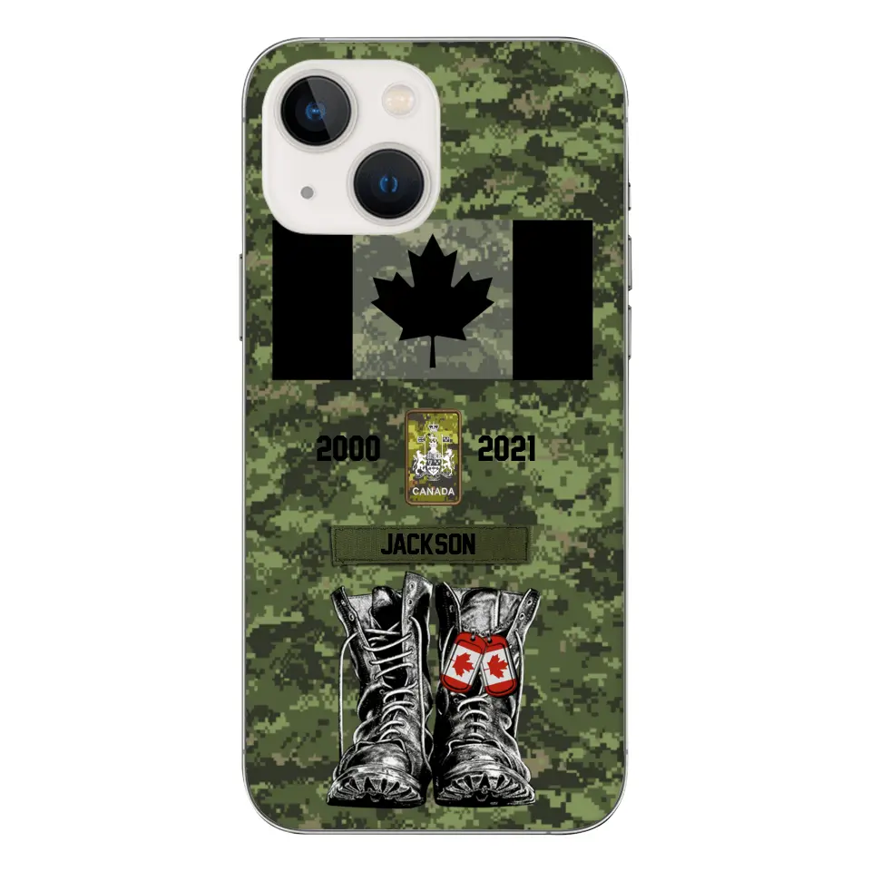 Personalized Canadian Army Camo Phone Case Printed QTDT3003