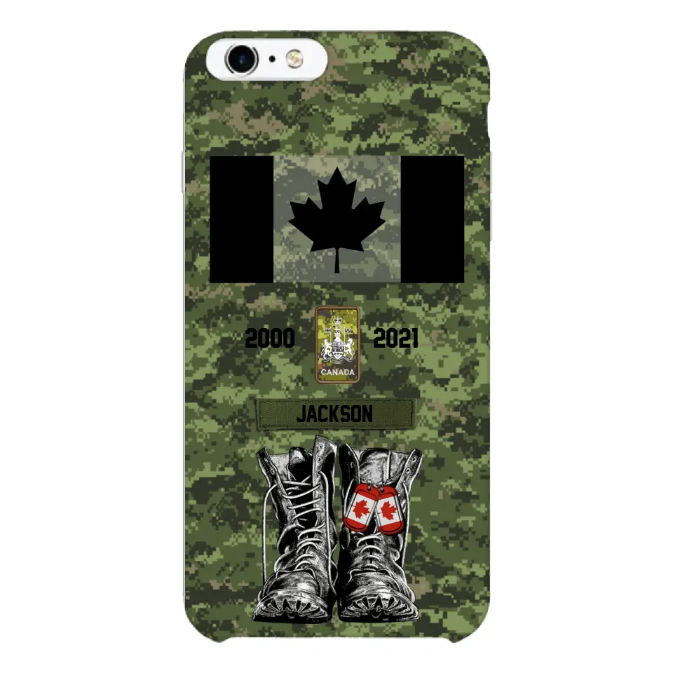 Personalized Canadian Army Camo Phone Case Printed QTDT3003