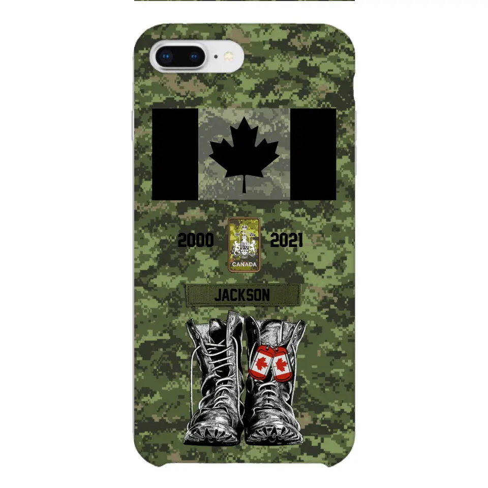 Personalized Canadian Army Camo Phone Case Printed QTDT3003