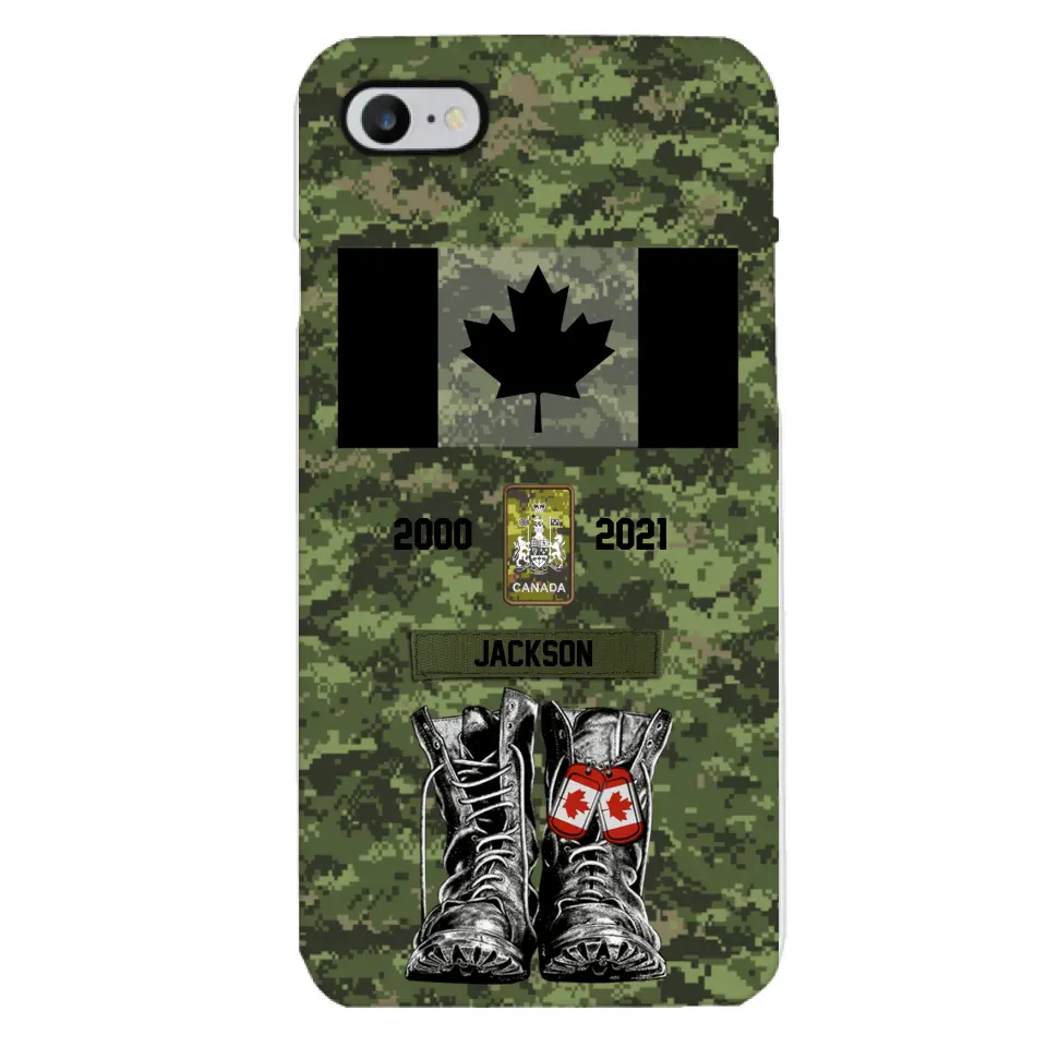 Personalized Canadian Army Camo Phone Case Printed QTDT3003