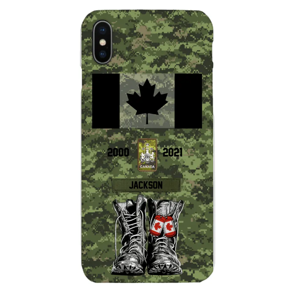 Personalized Canadian Army Camo Phone Case Printed QTDT3003