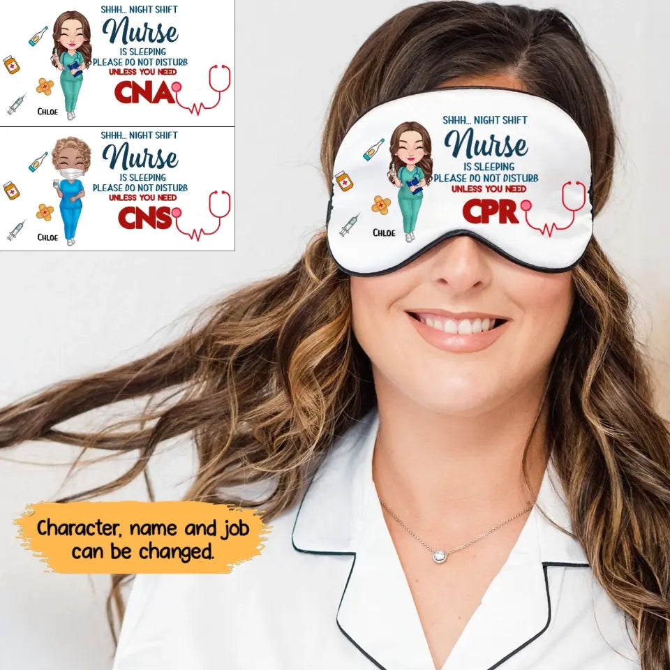 Nurse Is Sleeping Personalized Sleeping Mask Gift For Nurse MTTB23523