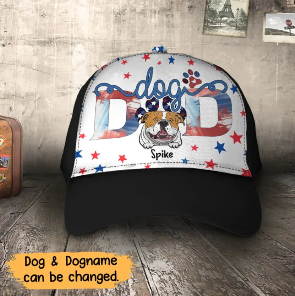 Personalized Dog with Name Dog Lovers Gift Cap Printed PNBQT2505