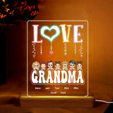 Personalized Love Grandma with Kids Names Led Lamp Printed PNHQ2605
