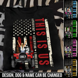 Personalized This Is U.S A Little Bit of Crazy A Little Bit of Loud A Whole Lot of Love Jeep Girl with Dogs T-shirt Printed 23MAY-BQT29