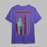 Personalized Nurse They Whispered To Her She Whispered Back I Am The Storm Flag Tshirt
