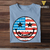 Personalized American Grandma Flag With Kids Name Tshirt Printed QTBQT0506