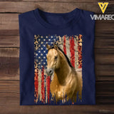 Personalized Upload Photo Horse Flag Leopard T-shirt Printed QTDT0606
