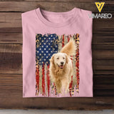 Personalized Upload Photo Dog Flag Leopard Dog Lovers T-shirt Printed QTDT0606