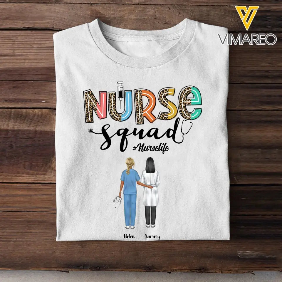 Personalized Nurse Squad Gift For Nurses T-shirt Printed HTHPN2305