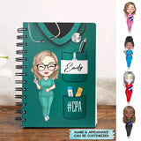 Personalized Nurse Life Scrubs Gift For Nurse Spiral Journal QTDT0706