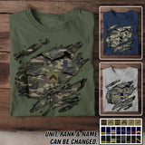 Personalized French Veteran/Soldier Tshirt Printed 23JUN-DT07