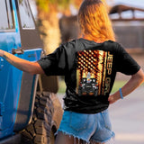 Personalized Jeep Girl Flag T-shirt Printed MTDT0606