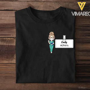 Personalized Nurse Chibi Works Badge With Name And Dept Tshirt
