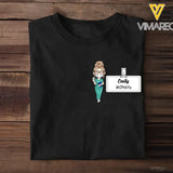 Personalized Nurse Chibi Works Badge With Name And Dept Tshirt