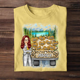 Personalized Girl & Jeep Hearts with Kid Names T-shirt Printed PNDT1406